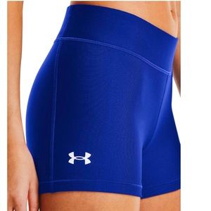Under Armour Women's HeatGear Mid Rise Shorty XXL Blue